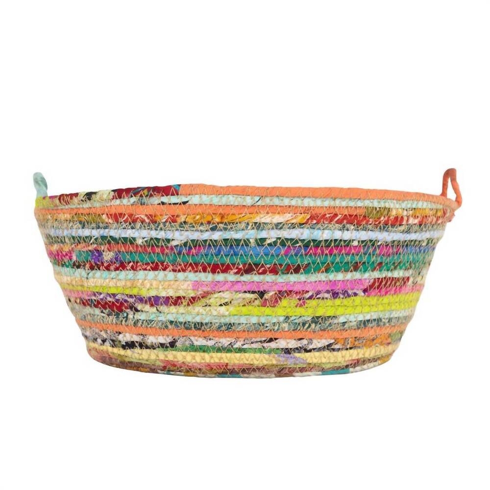 NEW TEN THOUSAND VILLAGES naya table basket in multi